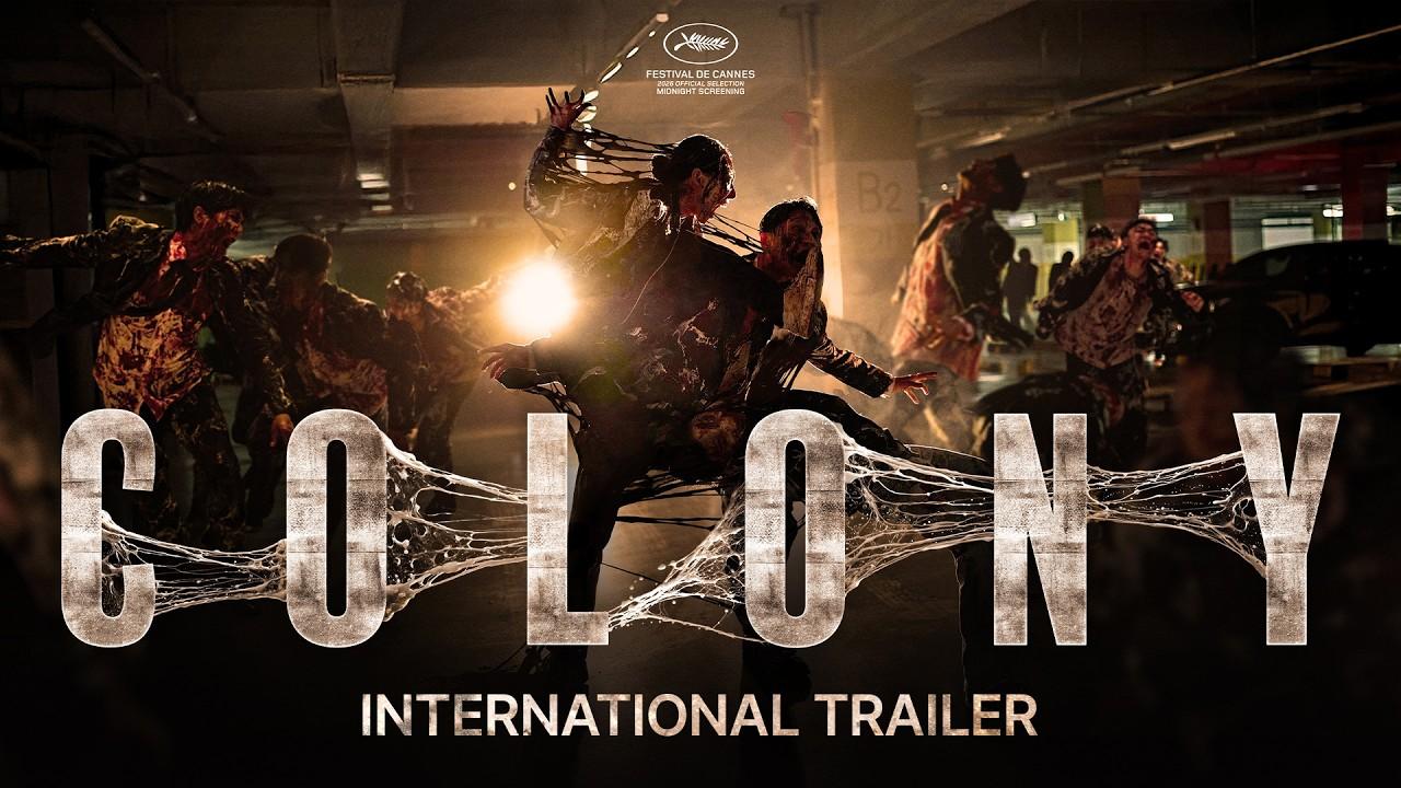 زومبي متطور داخل مبنى مغلق في فيلم Colony مع أجواء رعب علمي مشحونة بالتوتر