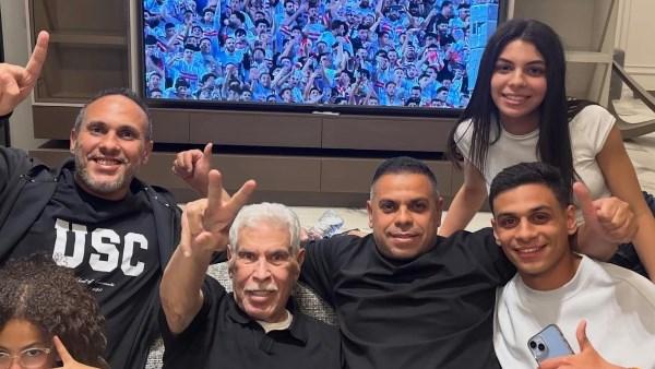 احتفال حسن شحاتة بفوز الزمالك