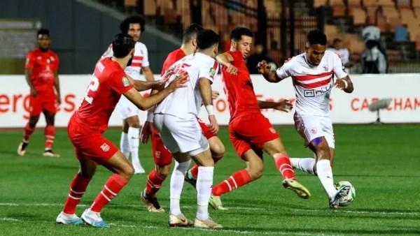 حارس الزمالك المهدي سليمان قبل مباراة بلوزداد