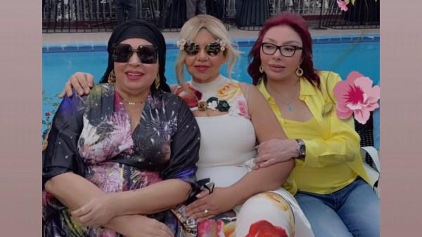 بوسي شلبي وفيفي عبده خلال احتفال بعيد الميلاد وسط أجواء من الفرح والتفاعل الجماهيري