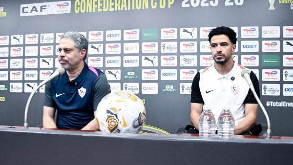 عمر جابر قائد الزمالك قبل مباراة شباب بلوزداد