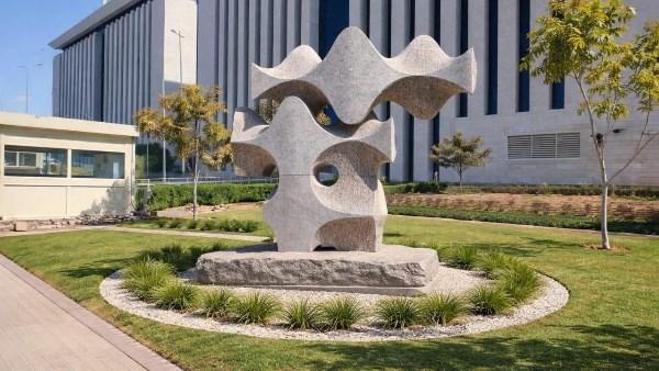 أعمال فنية من سبموزيوم أسوان الدولي معروضة في ميادين محافظة السويس