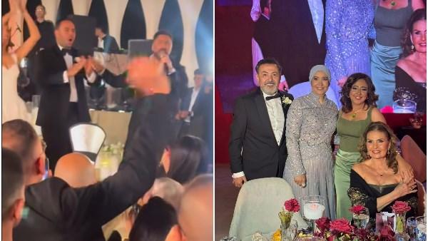 تامر حسني أثناء إحياء حفل زفاف ابنة خيري رمضان وسط حضور نجوم الفن والإعلام