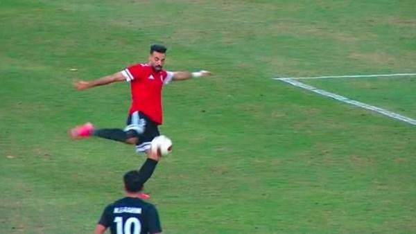 إسلام محارب يسجل هدف طلائع الجيش أمام البنك الأهلي