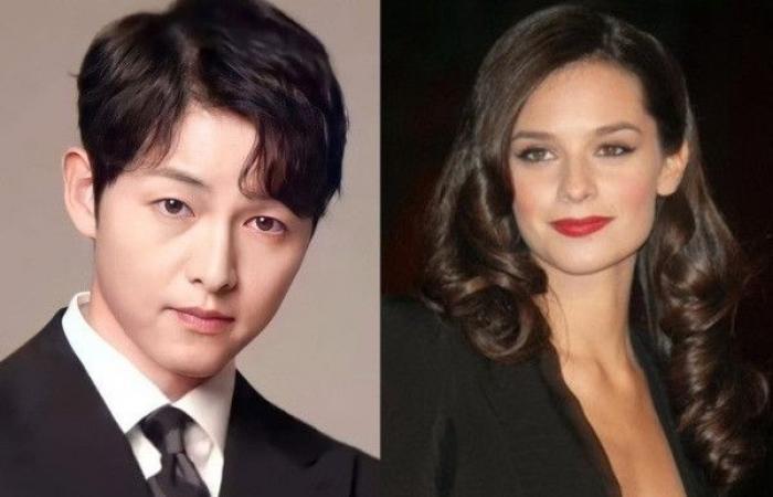 سونغ جونغ كي وكايتي لويس سوندرز في أول ظهور علني لهما خلال حدث Gaon Soloists الموسيقي في سيول