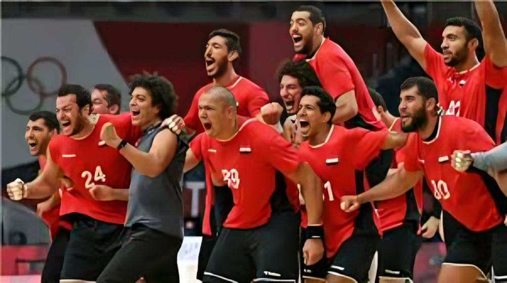 منتخب مصر تحت 19 لكرة اليد في تدريب.
