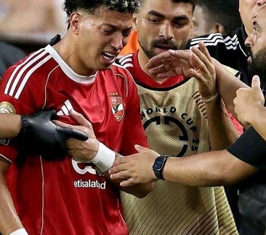 إمام عاشور خلال جلسة تأهيل بدني بعد إصابته في الترقوة