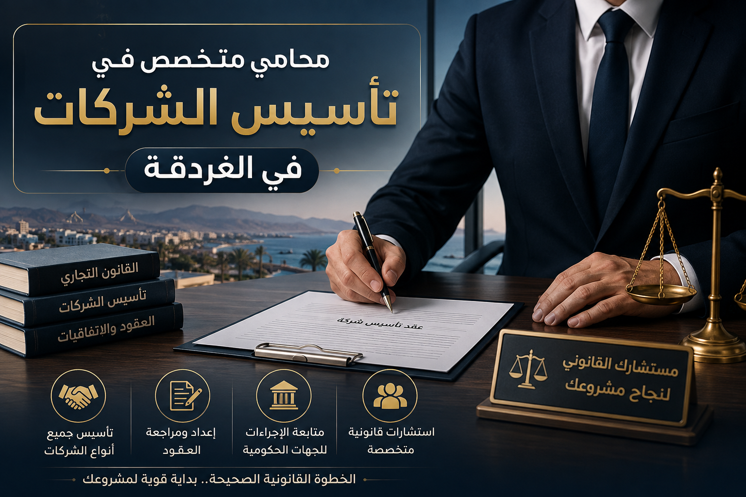 محامي متخصص في تأسيس الشركات في الغردقة
