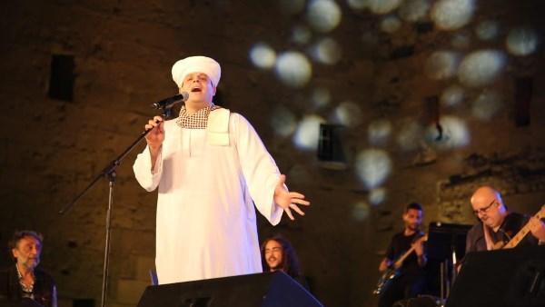 فتحي سلامة ومحمود التهامي خلال حفل الصوفية والحداثة في مهرجان القلعة