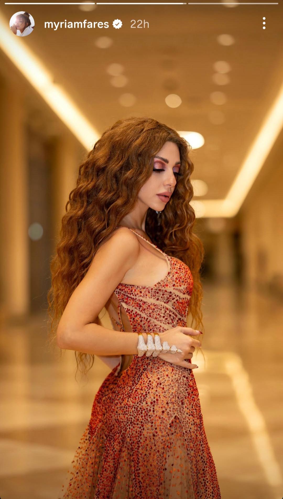 Myriam Fares Stuns in a Bold Orange Look on Instagram Myriam Fares Stuns in a Bold Orange Look on Instagram