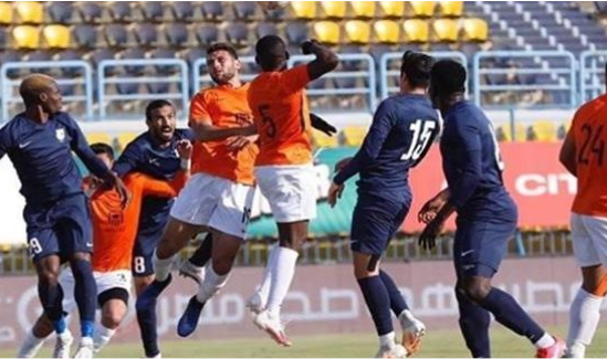 "لقطة من مباراة إنبي والبنك الأهلي في كأس مصر