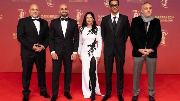 منى زكي ومروان حامد في العرض العالمي الأول لفيلم «الست» بمهرجان مراكش السينمائي