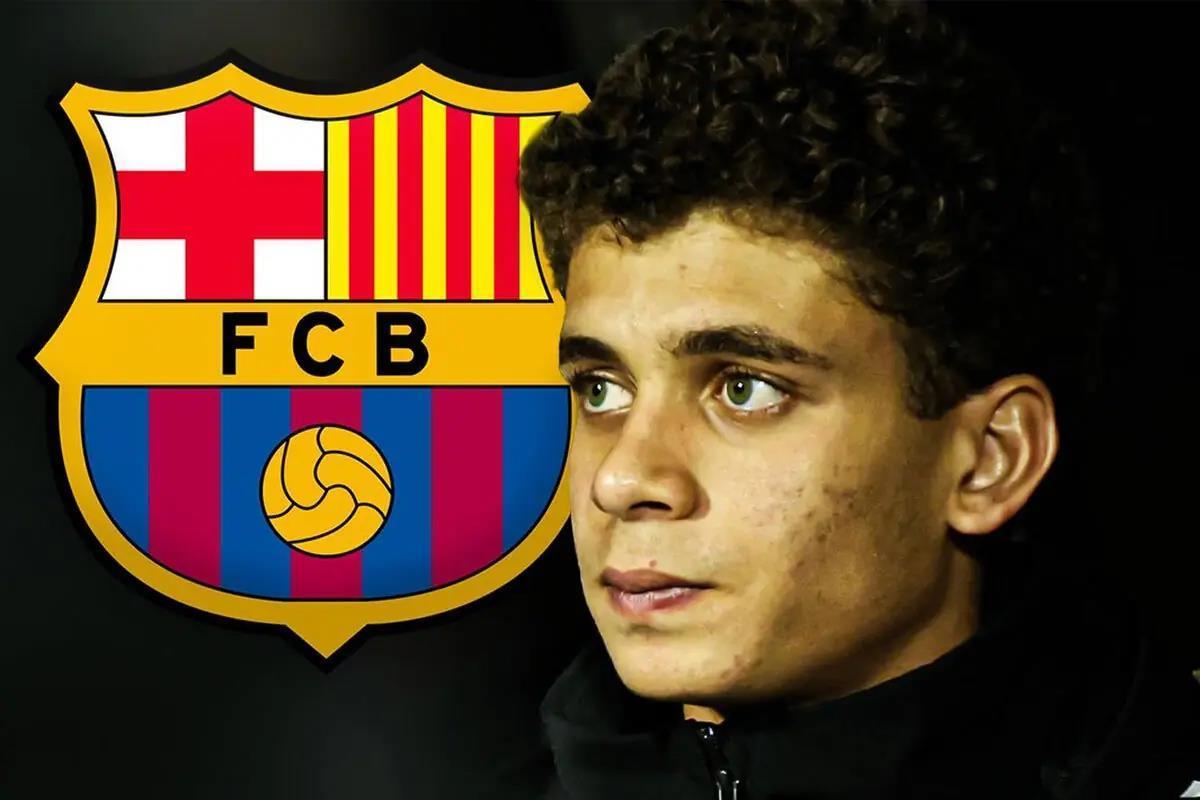 حمزة عبدالكريم خلال تدريبات برشلونة