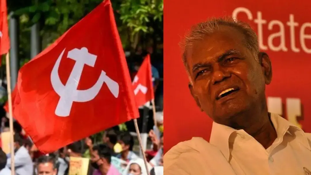 نالاكانو القيادي في الحزب الشيوعي الهندي خلال إحدى الفعاليات الجماهيرية في تاميل نادو