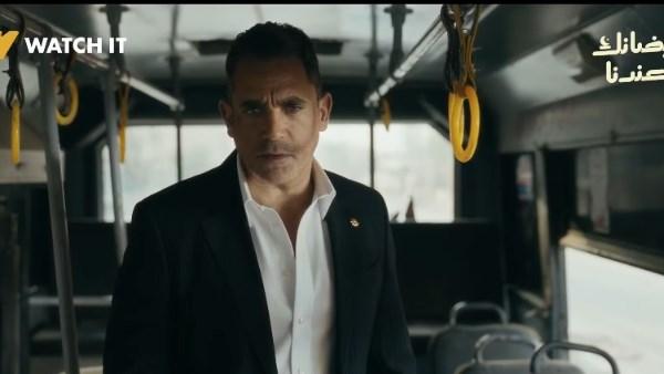 مشهد تفجير أتوبيس في الحلقة 6 من مسلسل رأس الأفعى ضمن مخطط تهريب محمود عزت