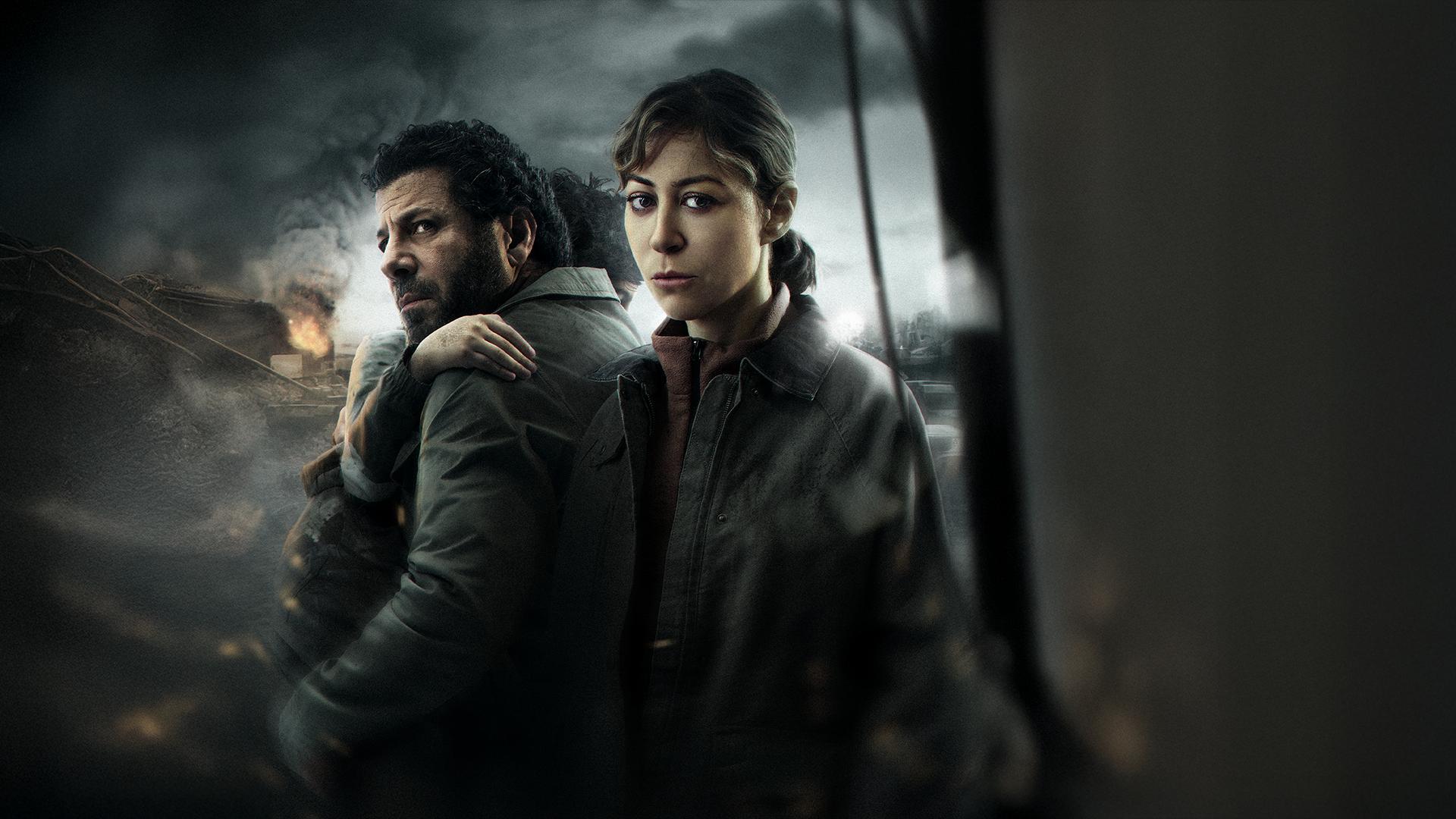 إياد نصار ومنة شلبي في مشهد مؤثر من الحلقة 7 من مسلسل صحاب الأرض داخل مستشفى الوديان