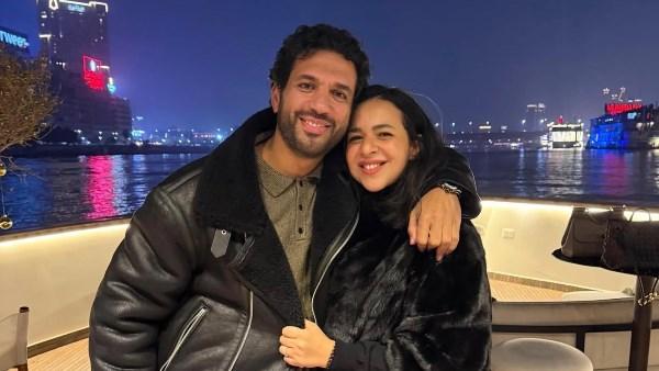 إيمي سمير غانم تحتفل بعيد ميلاد زوجها حسن مع رسالة رومانسية على إنستجرام