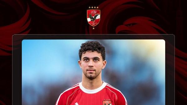 أحمد عابدين أثناء مشاركته مع الأهلي قبل إعارته إلى سيراميكا كليوباترا