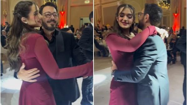 ملك أحمد زاهر في صورة طفولية مع والدها، تعبيرًا عن الحب الأبدي