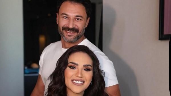 مي فاروق وزوجها محمد العمروسي يحتفلان بعيد زواجهما الأول