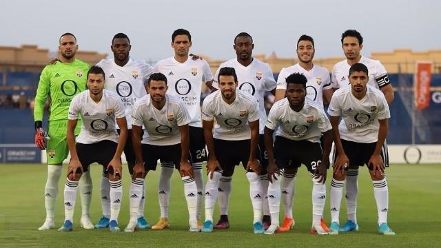 لحظة تسجيل هدف بتروجيت ضد الجونة في كأس عاصمة مصر، بعد هدف بالخطأ من صابر الشيمي