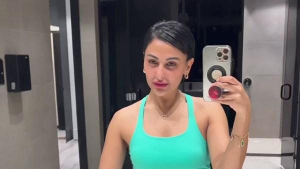 ميس حمدان بإطلالة رياضية داخل الجيم