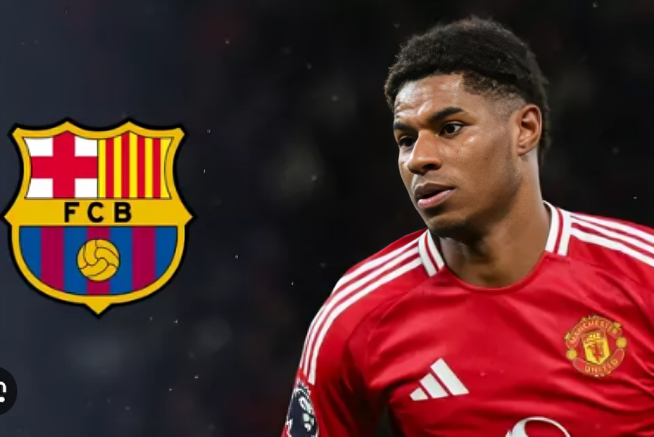 ماركوس راشفورد في تدريبات برشلونة استعدادًا للانضمام الرسمي.