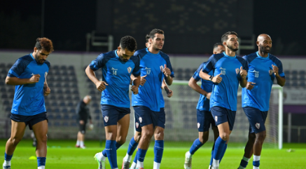 تدريبات لاعبي الزمالك في الجيم خلال معسكر العاصمة الإدارية