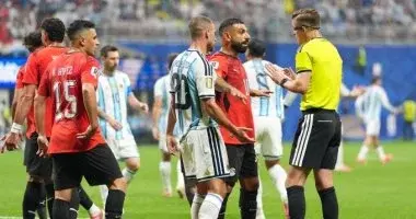 محمد صلاح من مباراة مصر والأرجنتين