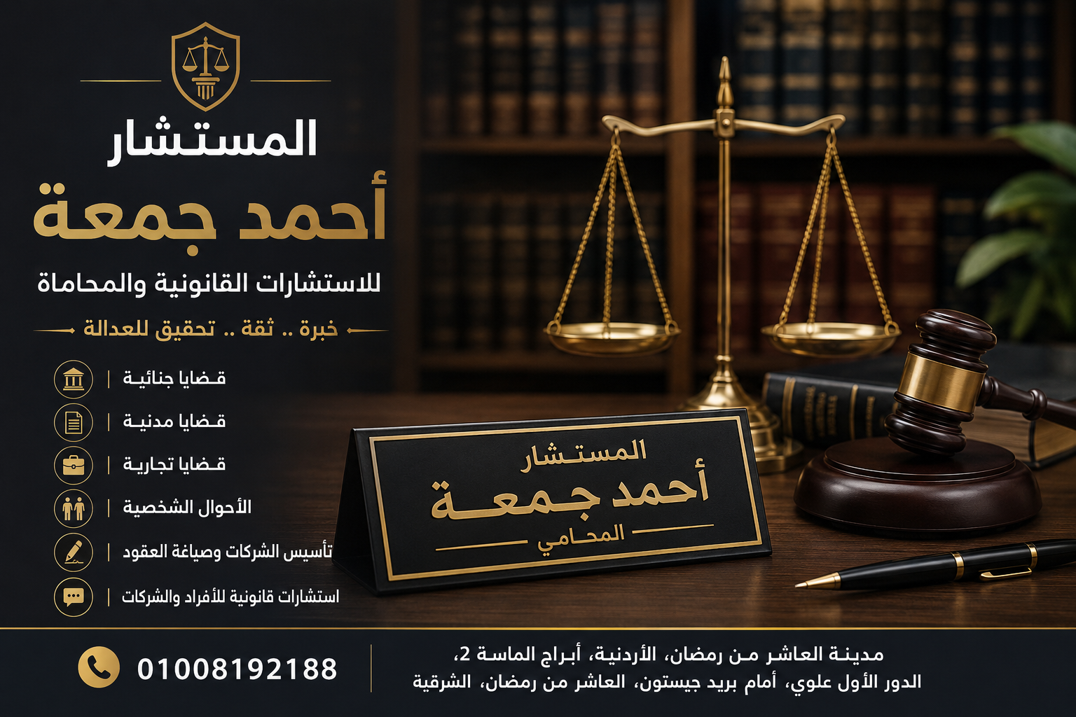 المستشار أحمد جمعة للاستشارات القانونية والمحاماة