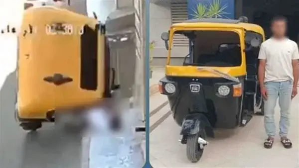 ضبط سائق توك توك
