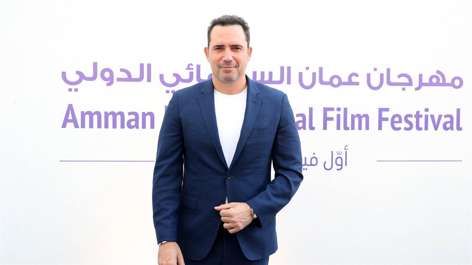 ظافر العابدين خلال حضوره مهرجان عمان السينمائي الدولي لتقديم فيلم صوفيا.