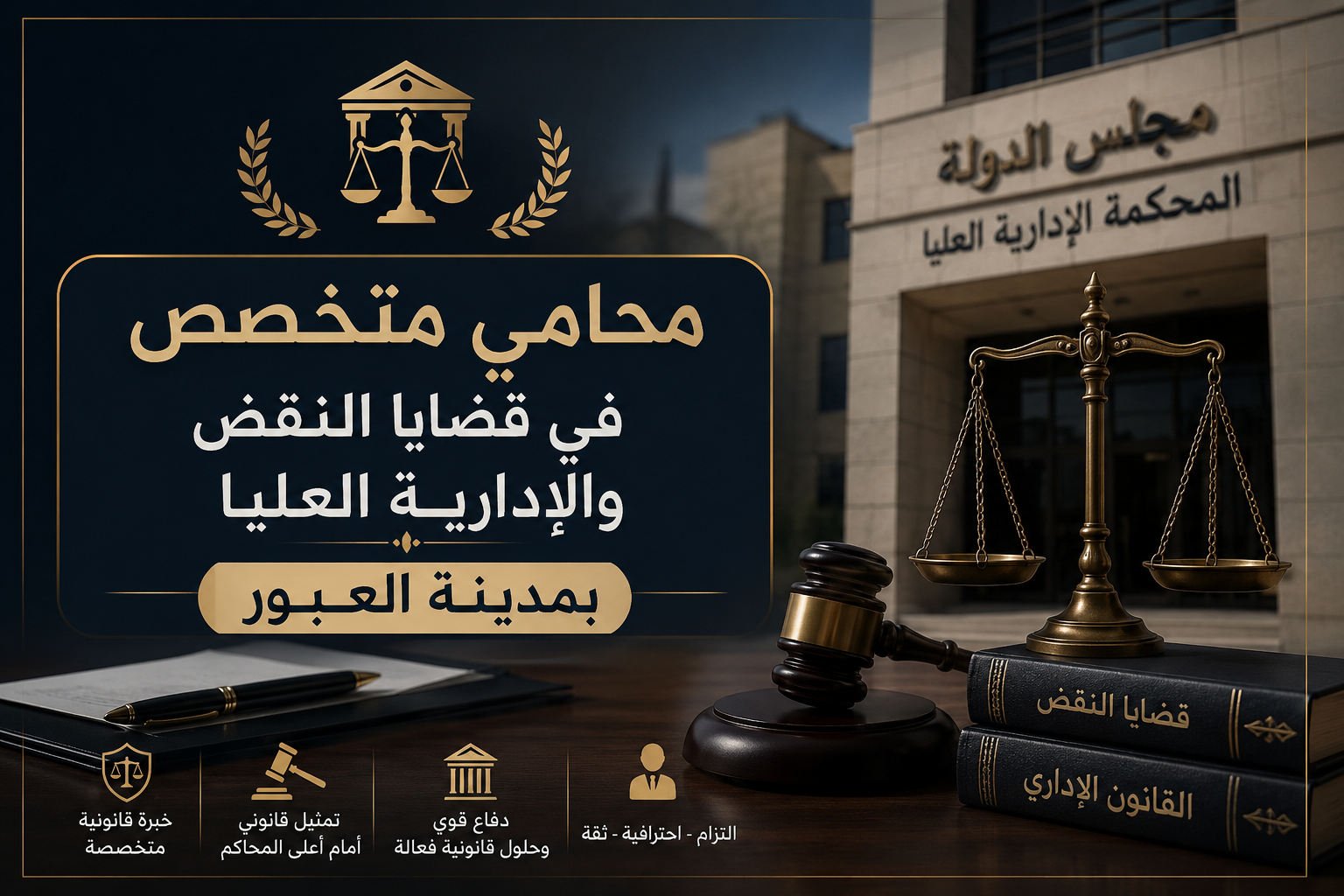 محامي متخصص في قضايا النقض والإدارية العليا بمدينة العبور
