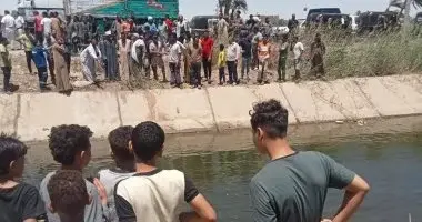 مصرع شاب فى انقلاب تروسيكل داخل إحدى الترع