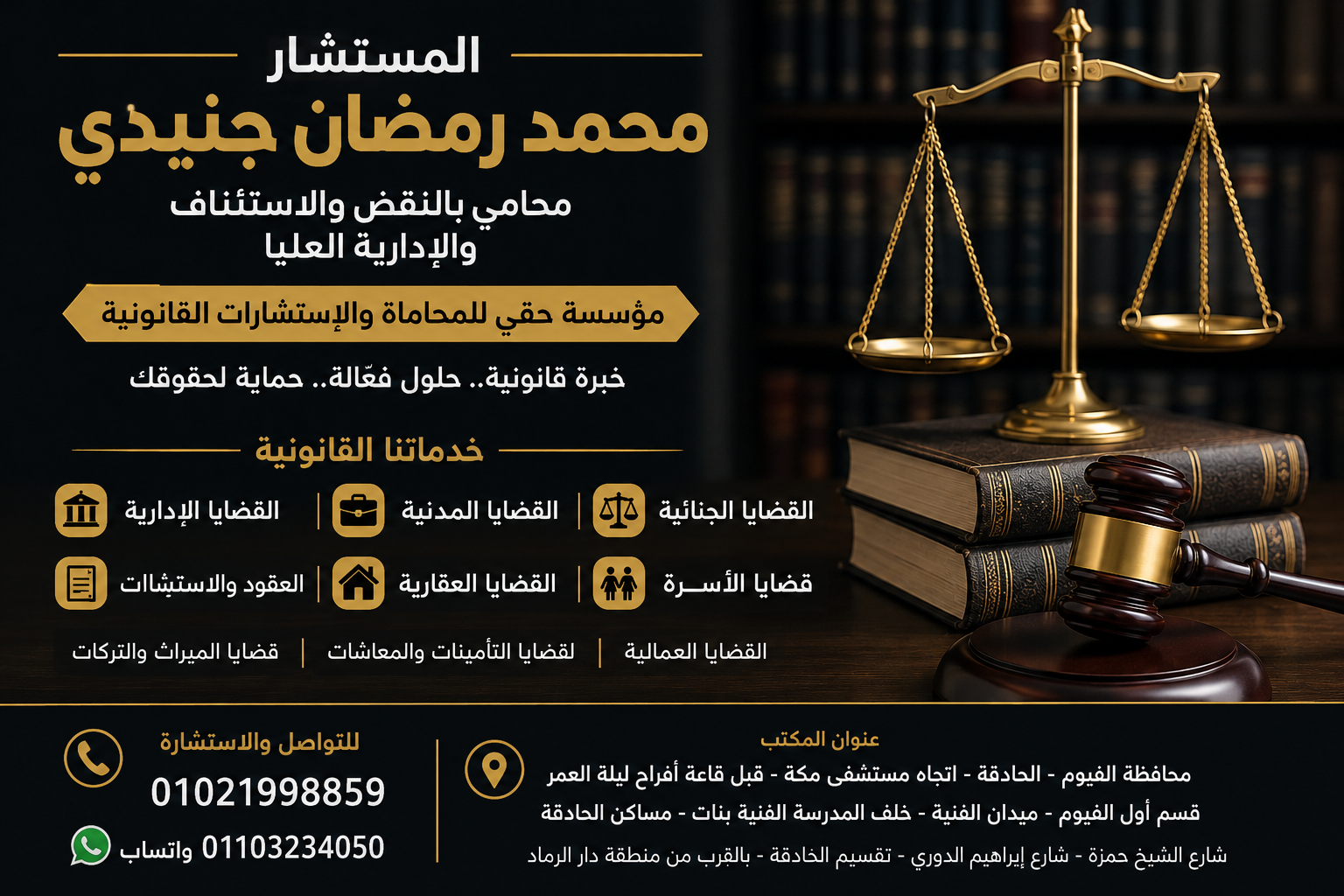 أفضل محامي في الفيوم