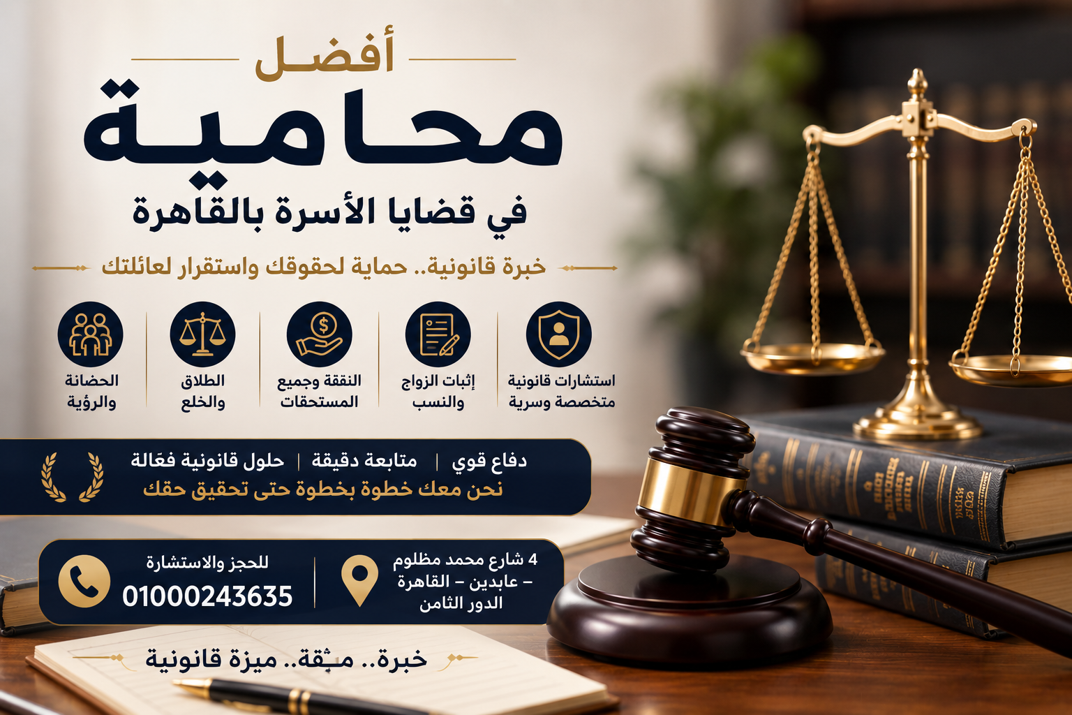 أفضل محامية في قضايا الأسرة بالقاهرة