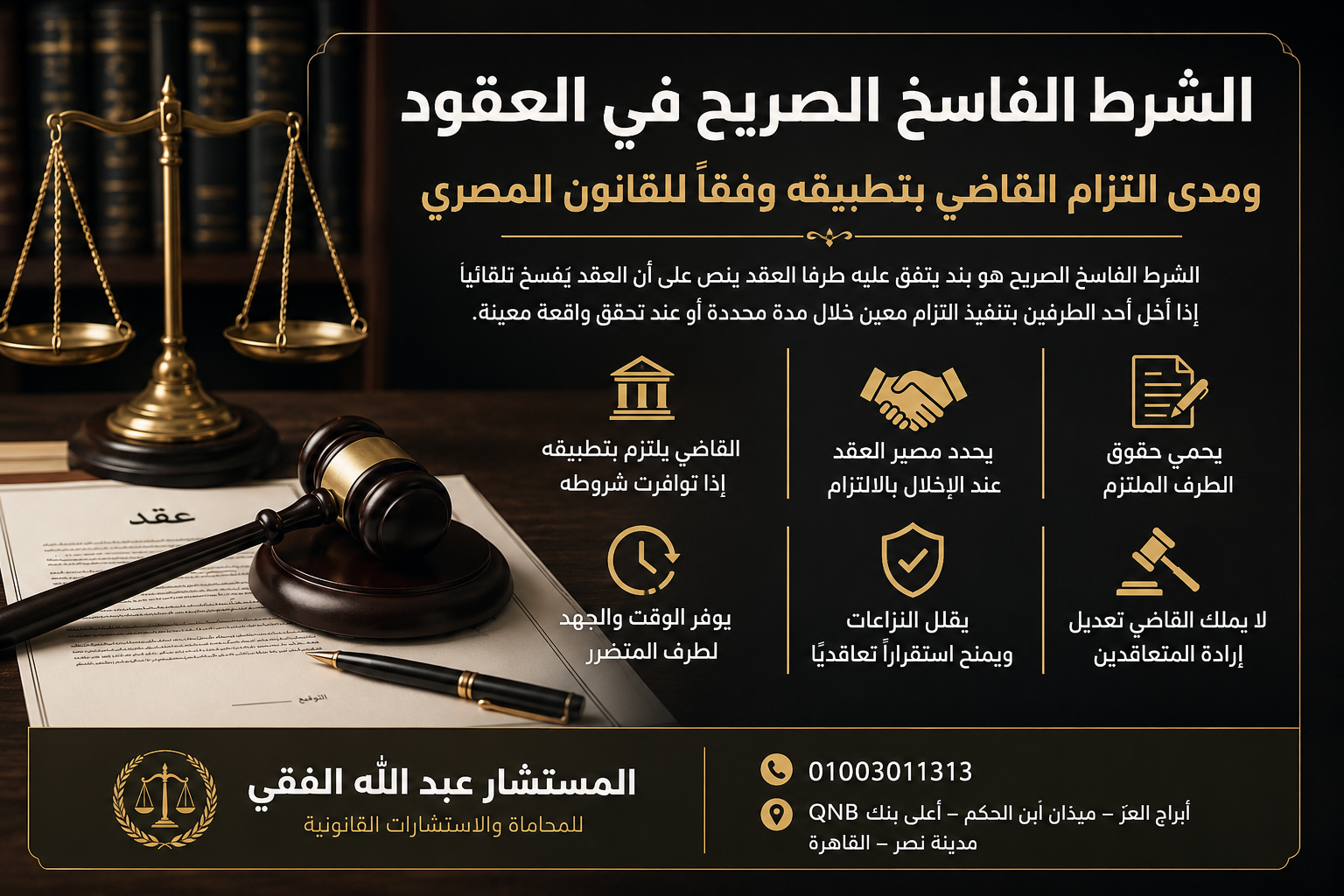 الشرط الفاسخ الصريح في العقود