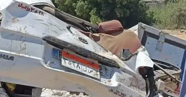 حادث تصادم سيارتين على طريق الإسماعيلية السويس الصحراوي