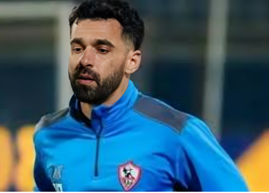عبدالله السعيد خلال تدريباته مع الزمالك