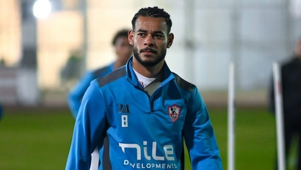 دونجا أثناء تدريبات الزمالك.