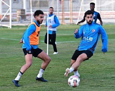 مران لاعبي الزمالك استعدادًا لنهائي كأس مصر.