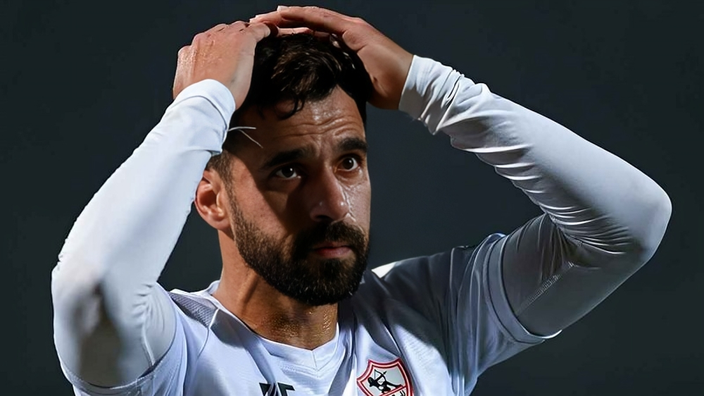 عبد الله السعيد خلال أحد مباريات نادي الزمالك