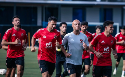 لاعبي الأهلي في المران قبل لقاء إنتر ميامي