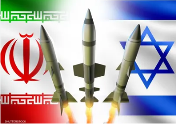 خريطة توضح الصواريخ النووية في الشرق الأوسط.