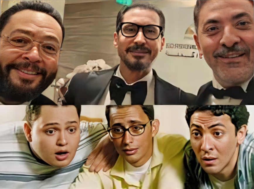 محمد أمين مع فريق فيلم ثقافي.