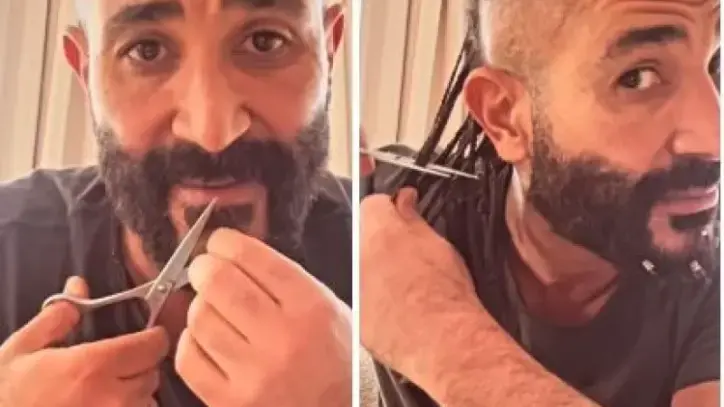 أحمد سعد يقص شعره في فيديو مؤثر