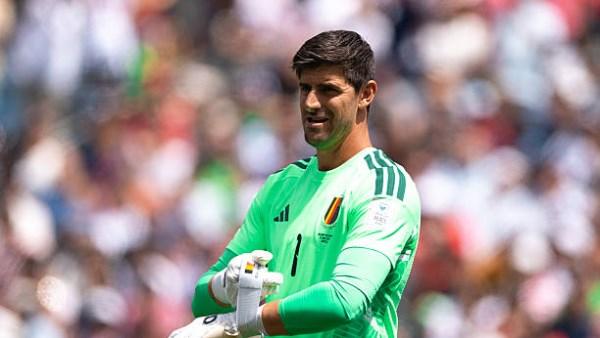 تيبو كورتوا حارس ريال مدريد ومنتخب بلجيكا خلال مباراة في كأس العالم 2026