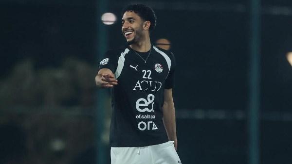 عمر مرموش في أول مران مع منتخب مصر