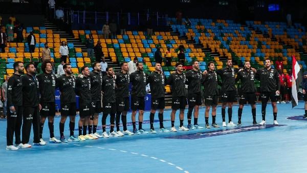 منتخب مصر لكرة اليد خلال إحدى المباريات الدولية