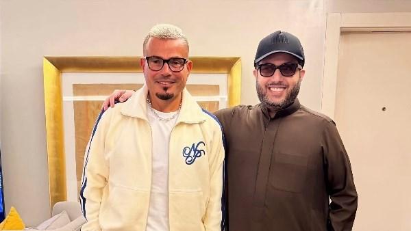 صورة تجمع عمرو دياب مع تركي آل الشيخ خلال لقاء فني وثقافي في مصر
